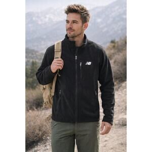 New Balance Black Men’s Jacket Size S Full‑Zip Lightweight Activewear Coat Gorp